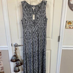 Talbots Black and White Patterned Dress